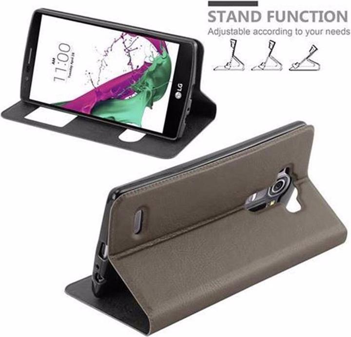 Actual product image Cadorabo Book with View double window cover (LG G4, Motorola Moto G4 Plus)