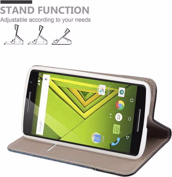 Produktbild Cadorabo Book Jeans Optik Cover (Motorola Moto X Play)