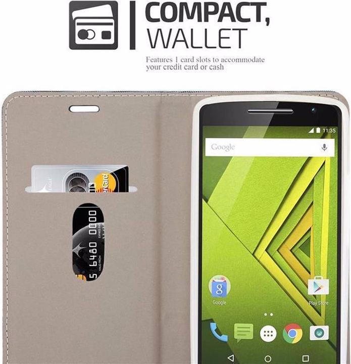Image du produit Cadorabo Couverture look jeans Book (Motorola Moto X Play)