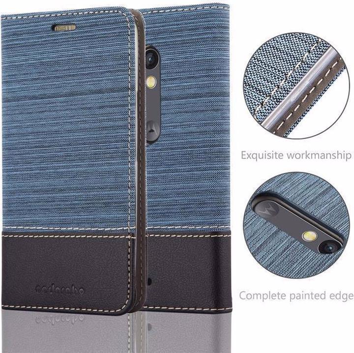 Produktbild Cadorabo Book Jeans Optik Cover (Motorola Moto X Play)