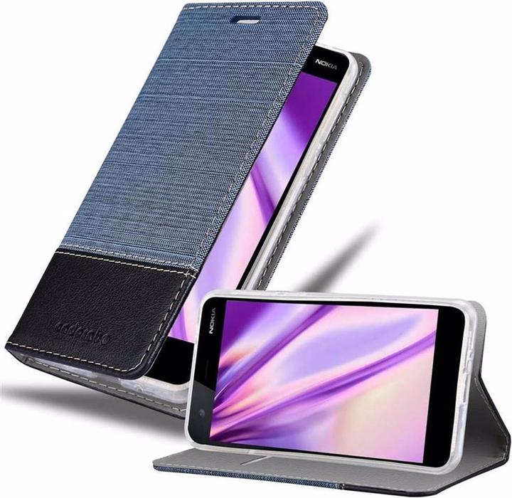 Produktbild Cadorabo Book Jeans Optik Cover (Nokia 2)