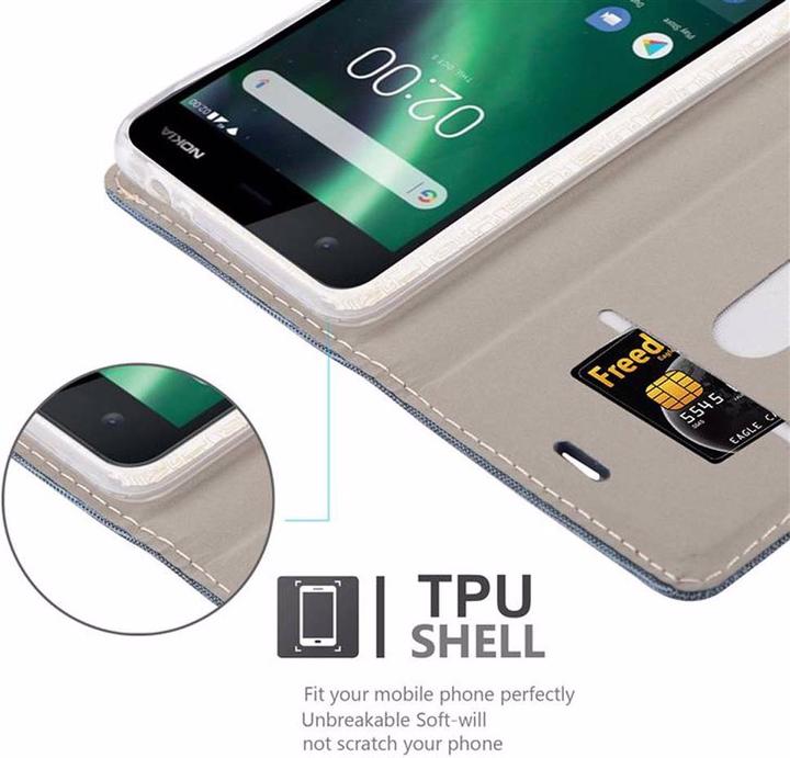 Produktbild Cadorabo Book Jeans Optik Cover (Nokia 2)