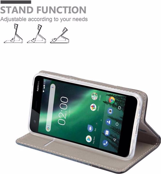 Produktbild Cadorabo Book Jeans Optik Cover (Nokia 2)