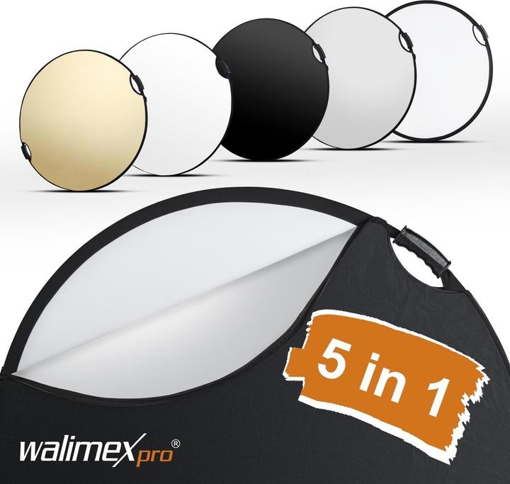 Actual product image Walimex pro Pro 5 in 1 Faltreflektor wavy comfort (Folding reflector, 107 cm)