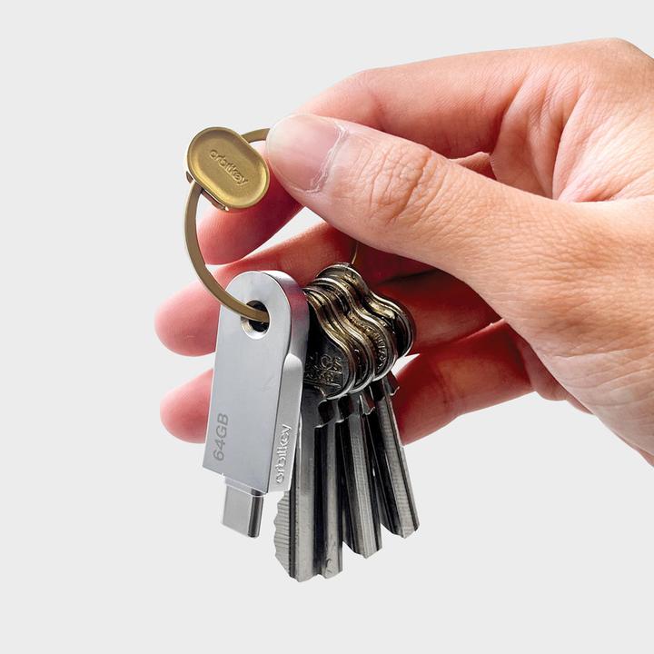 Actual product image Orbitkey USB-C keyring flash drive, 64GB (64 GB, USB-C)