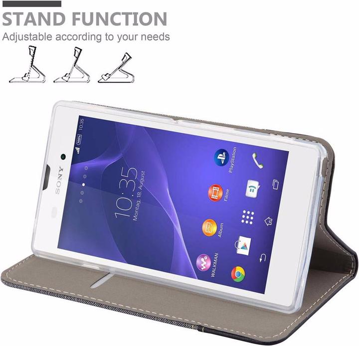 Produktbild Cadorabo Book Jeans Optik Cover (Sony Xperia T3)