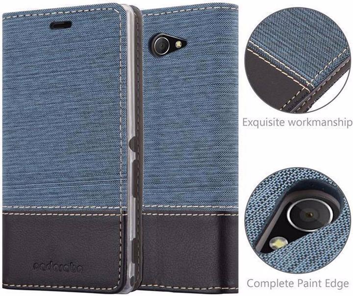 Produktbild Cadorabo Book Jeans Optik Cover (Sony Xperia M2 Aqua, Sony Xperia M2)