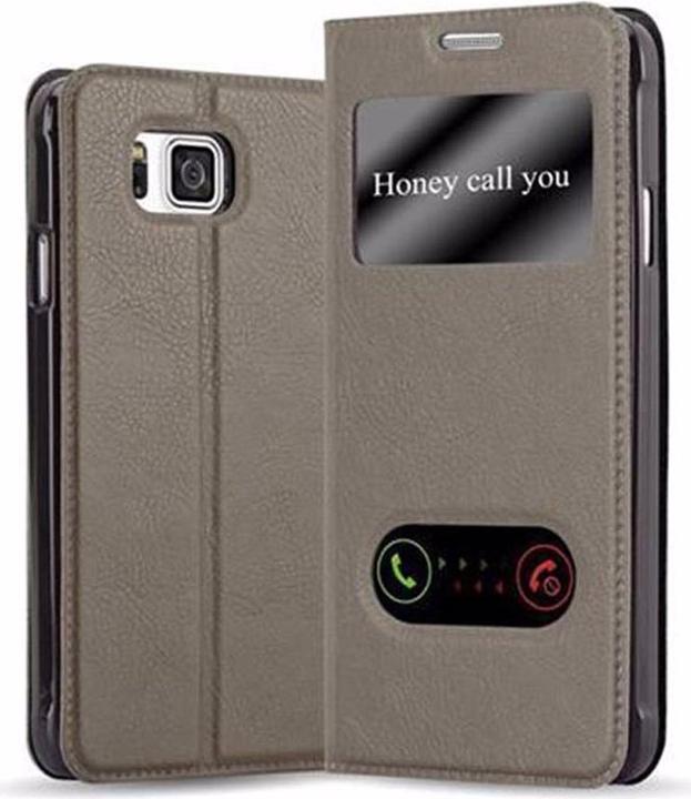 Produktbild Cadorabo Book mit View Doppelfenster Cover (Samsung Galaxy Alpha)