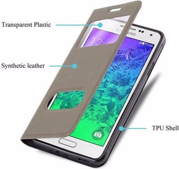 Produktbild Cadorabo Book mit View Doppelfenster Cover (Samsung Galaxy Alpha)