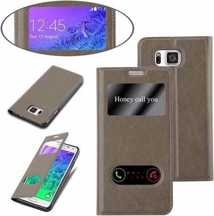 Produktbild Cadorabo Book mit View Doppelfenster Cover (Samsung Galaxy Alpha)