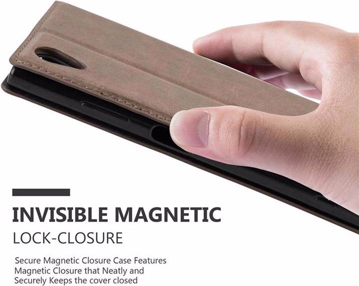 Actual product image Cadorabo Book Invisible Magnet Cover (Sony Xperia XA1 Plus)