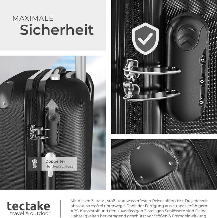 Actual product image tectake Hard case set (95 l, M (50 - 90l), L (90 - 115l))