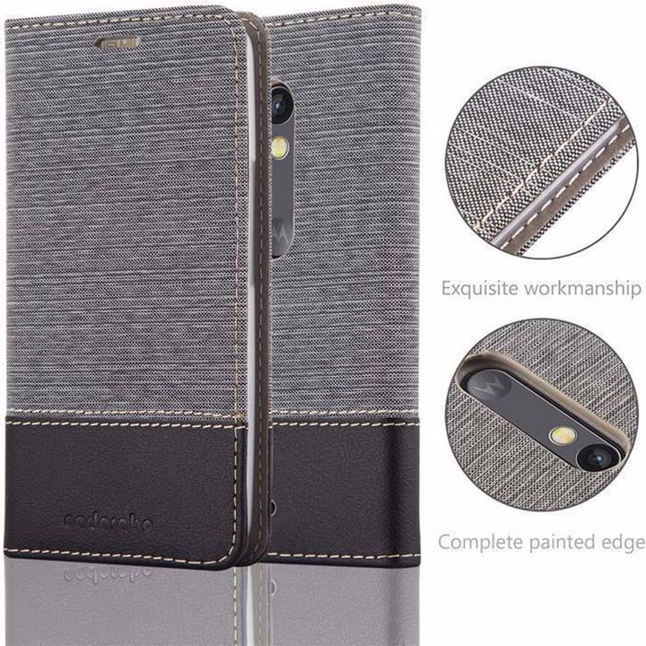 Image du produit Cadorabo Couverture look jeans Book (Motorola Moto X Play)