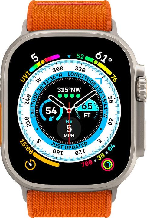 Actual product image Spigen Fit Lite Band for Apple Watch Series 42, 44, 45, 49 mm - orange (42 mm, 44 mm, 45 mm, 49 mm, Nylon, Fabric, Stainless steel)