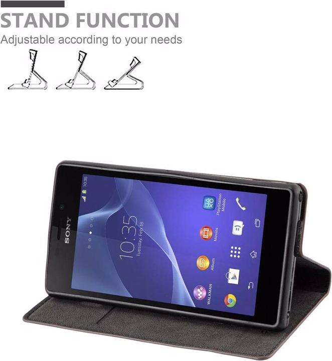 Produktbild Cadorabo Book Invisible Magnet Cover (Sony Xperia M2 Aqua)