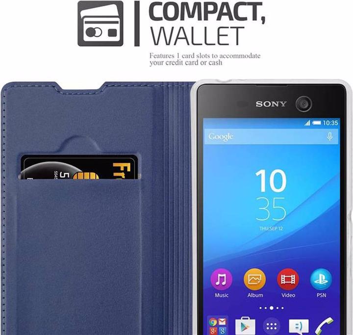 Actual product image Cadorabo Book Classy Style Cover (Sony Xperia M5)