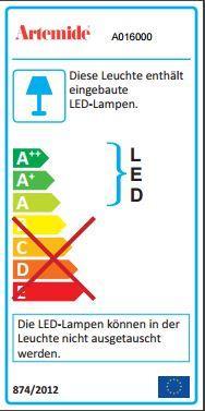 Label énergétique Artemide DUPLICAT Megaron Terra (3500 lm)
