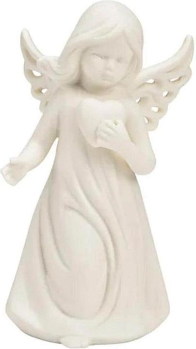 G. Wurm Porcelain Angel with Heart white (W/H/D) 7x10x6cm