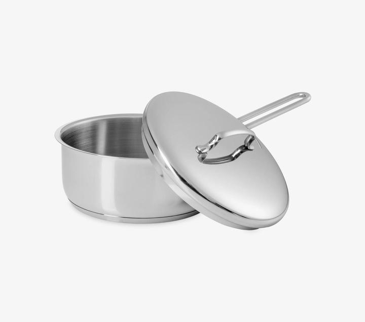 Produktbild WMF Stielkasserolle Topf klein 16cm Stieltopf Deckel Mini Induktion Edelstahl (16 cm, Kochtopf, Edelstahl)