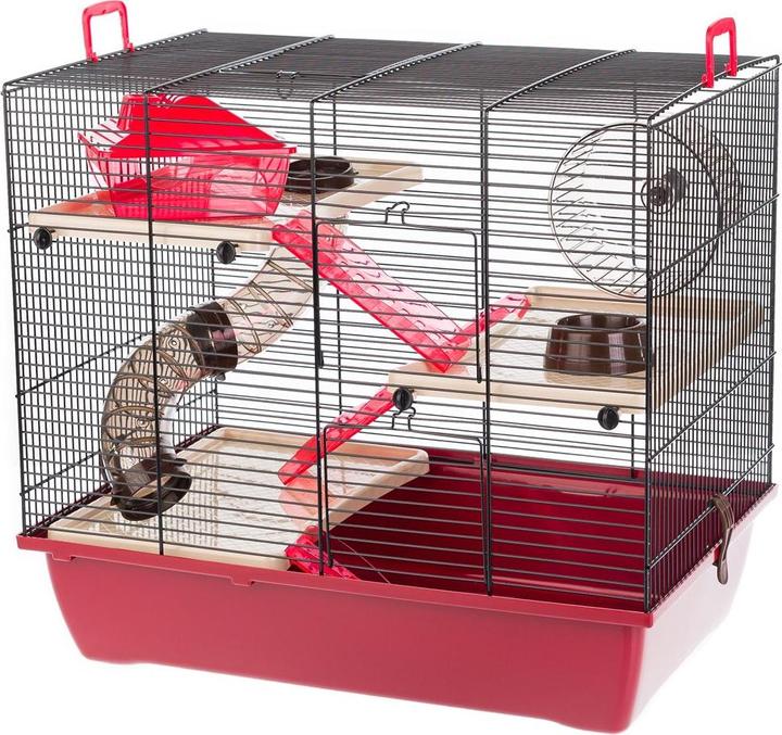 Interzoo INTER-ZOO Pinky 3 Zinc Burgundy - Cage pour un hamster