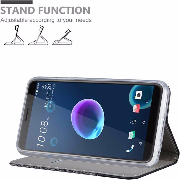 Produktbild Cadorabo Book Jeans Optik Cover (HTC Desire 12)