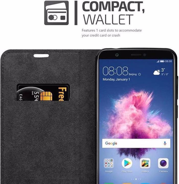 Immagine prodotto Cadorabo Copertina magnetica invisibile del libro (Huawei Enjoy 7S, Huawei P Smart (2018))