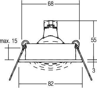 Actual product image Brumberg NV recessed spotlight