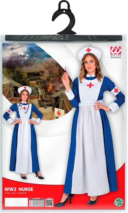 Actual product image Widmann RETRO KRANKENSCHWESTER (Kleid, Haube, Armbinde), M (M)