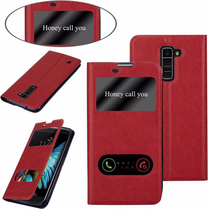Actual product image Cadorabo Book with View double window cover (LG K10)