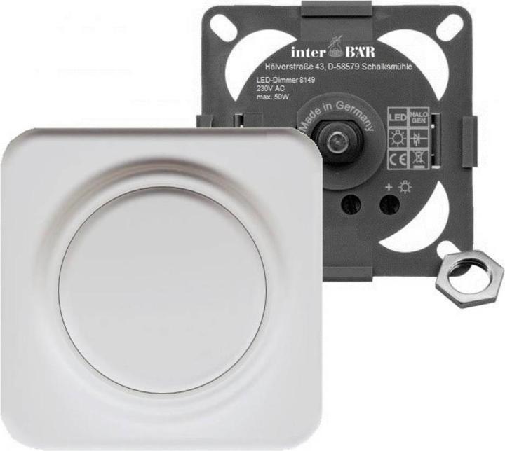 interBär 8149-008.01 Variateur encastrable pour meuble Blanc
