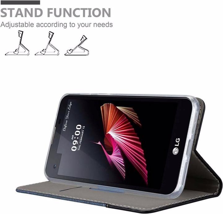 Produktbild Cadorabo Book Jeans Optik Cover (LG X Screen)