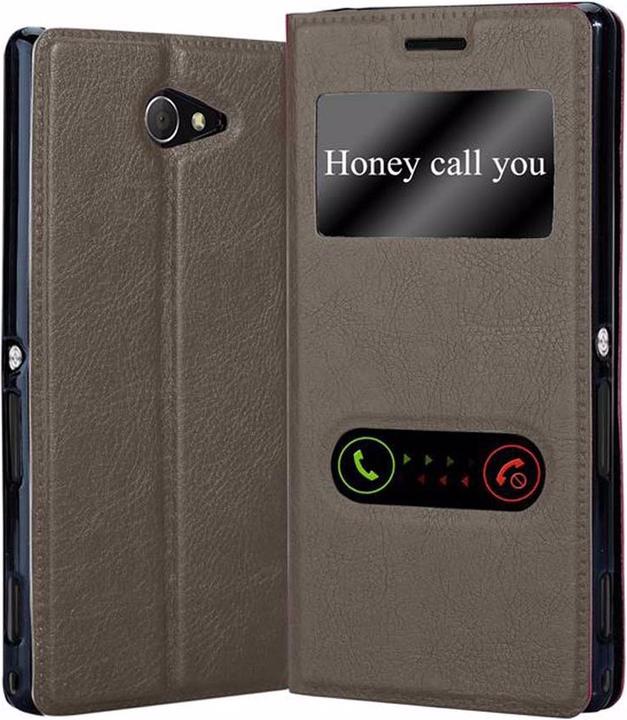 Actual product image Cadorabo Book with View double window cover (Sony Xperia M2, Sony Xperia M2 Aqua)