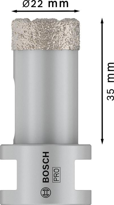 Actual product image Bosch Professional Zubehör PRO Core Cutter dry, 22 x 35 x 22.23 mm (22 mm)