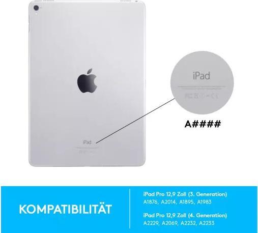 Actual product image Logitech Slim Folio Pro (CH, iPad Pro 12.9 2018 (3. Gen), iPad Pro 12.9 2020 (4. Gen))