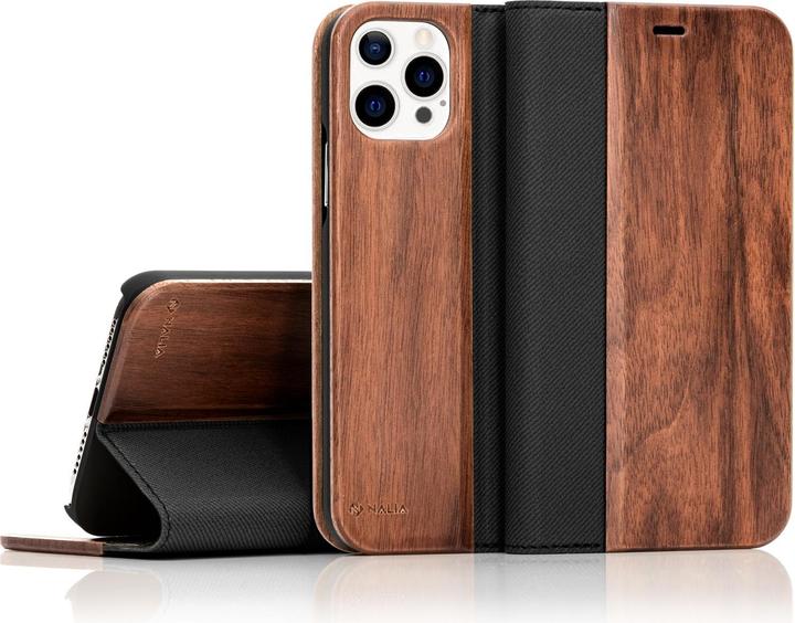 Nalia Echt Holz Flipcase (Apple iPhone 13 Pro)