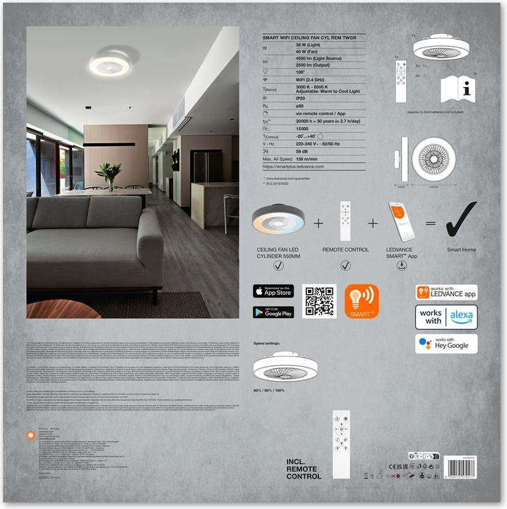 Image du produit Ledvance Ventilateur de plafond (2300 lm)