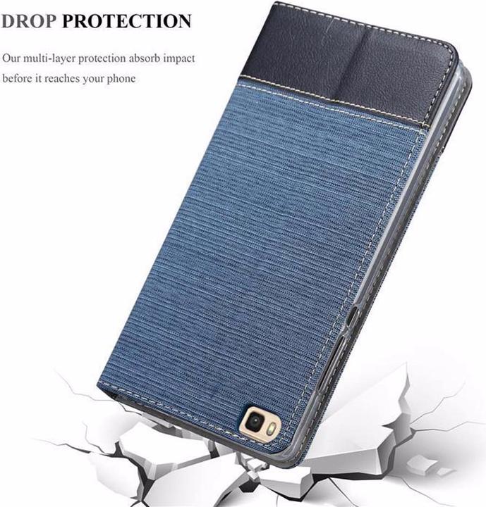 Produktbild Cadorabo Book Jeans Optik Cover (Huawei P8 Max)