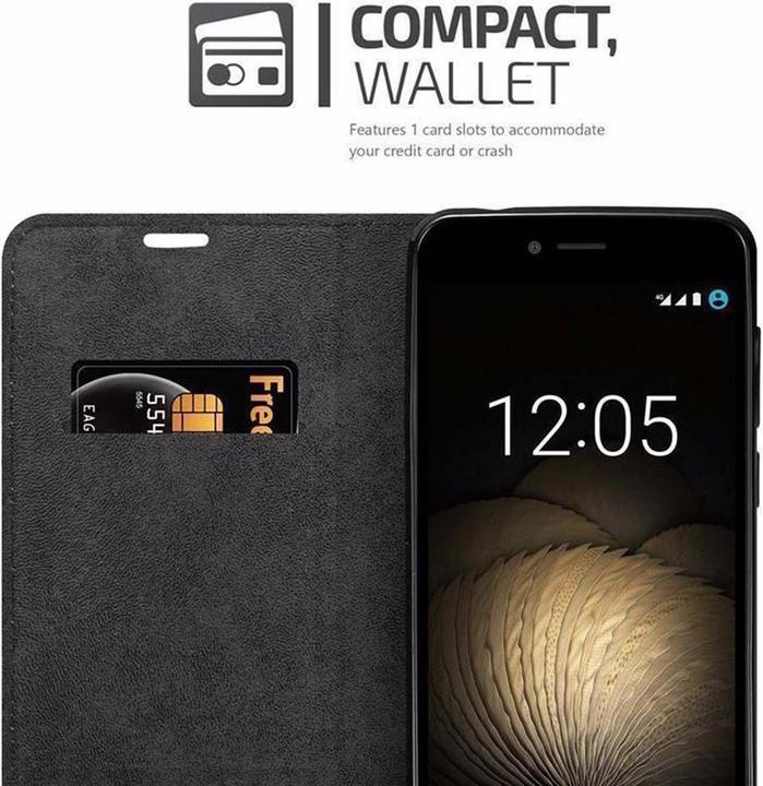 Actual product image Cadorabo Book Invisible Magnet Cover (BQ Aquaris U Plus)