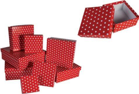 Immagine prodotto Ootb Scatola regalo a pois rossi (Carta da regalo, 8 x)