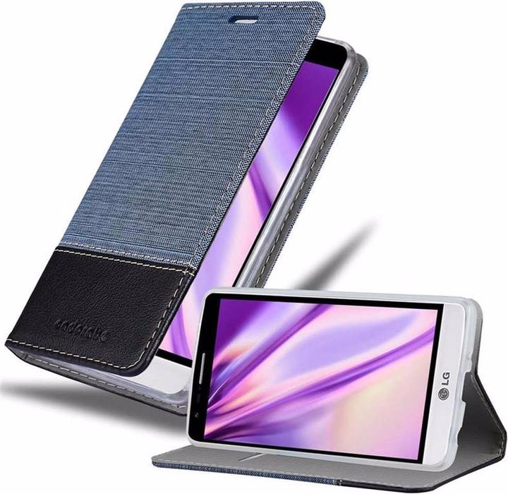 Produktbild Cadorabo Book Jeans Optik Cover (LG G3s)