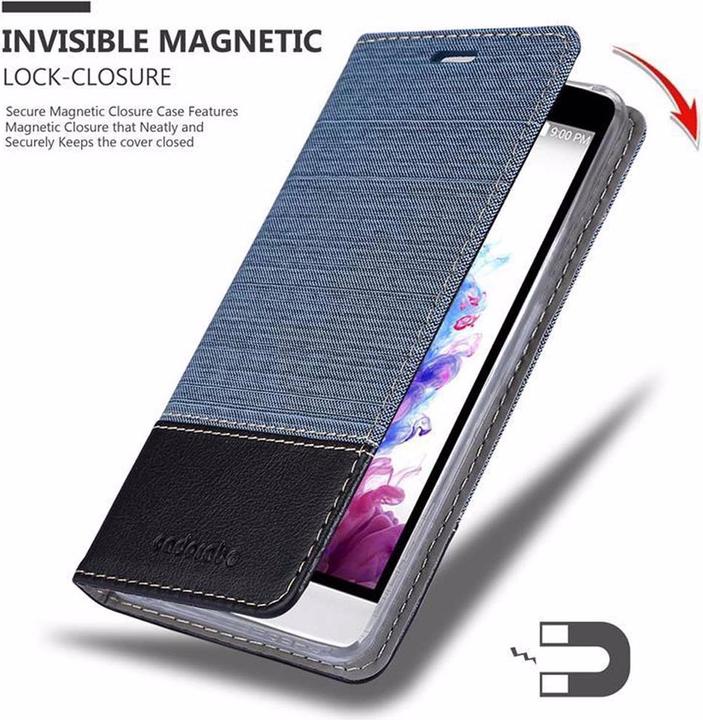 Produktbild Cadorabo Book Jeans Optik Cover (LG G3s)