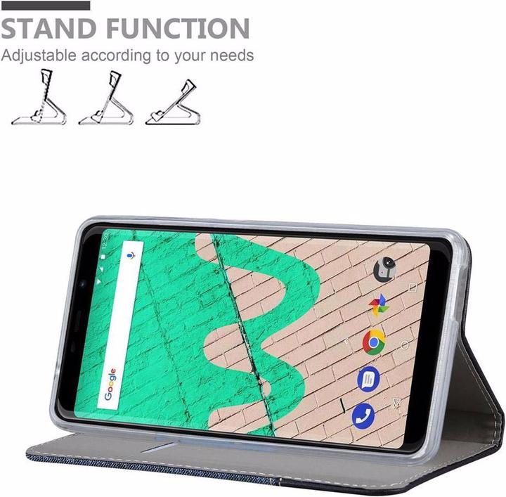 Produktbild Cadorabo Book Jeans Optik Cover (Wiko View Max)