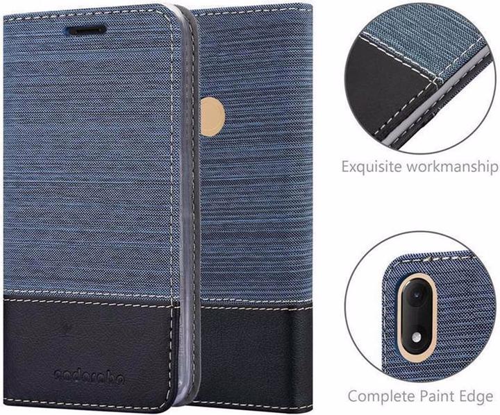Produktbild Cadorabo Book Jeans Optik Cover (Wiko View Max)