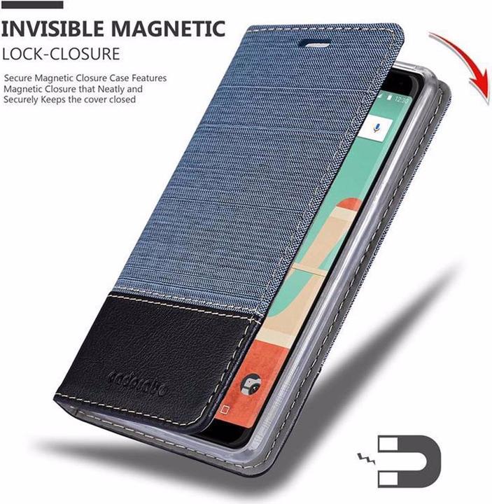 Produktbild Cadorabo Book Jeans Optik Cover (Wiko View Go)
