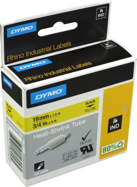 Produktbild Dymo Heissschrumpfschlauch ID1 19mm gelb (1.90 cm, Gelb)