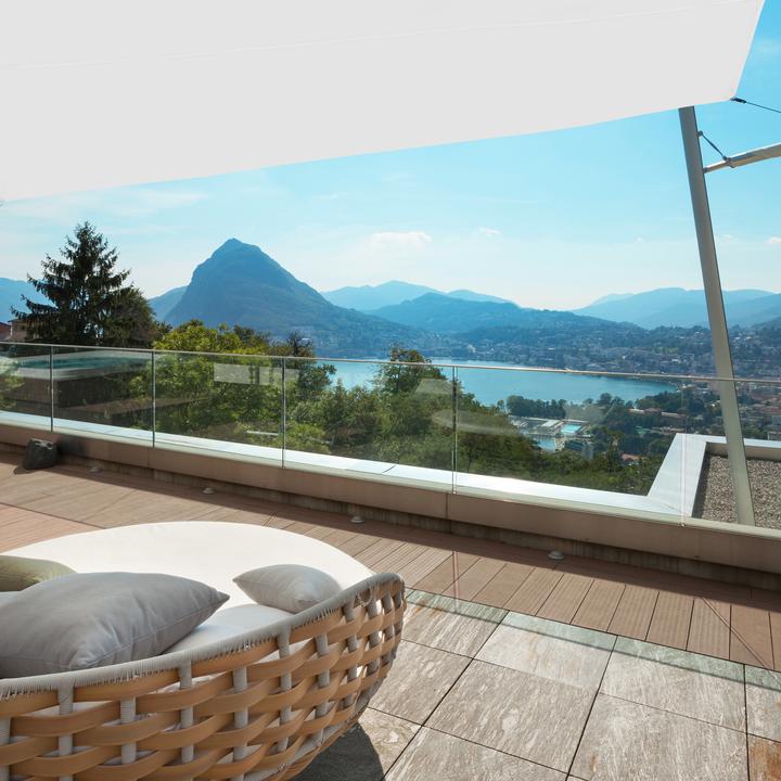 Actual product image Relaxdays White Trapeze Shade Sail (400 x 300 x 0.5 cm)