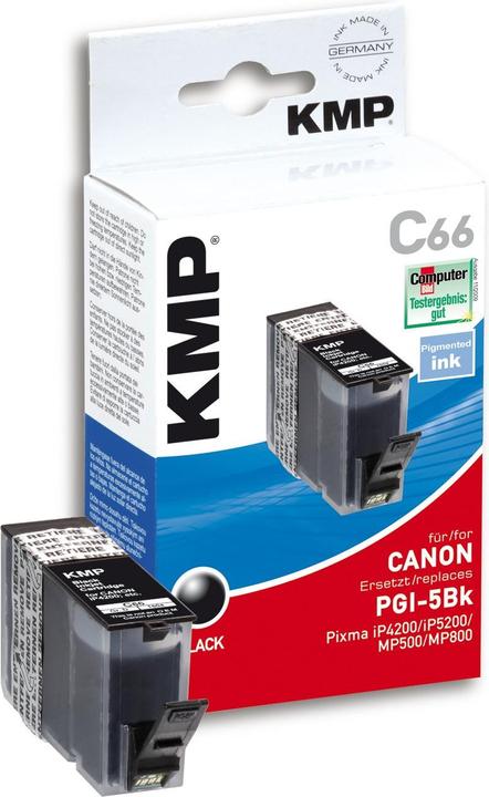 Image du produit KMP C66 Cartouche d'encre compatible avec Canon PGI-5 BK (CF)