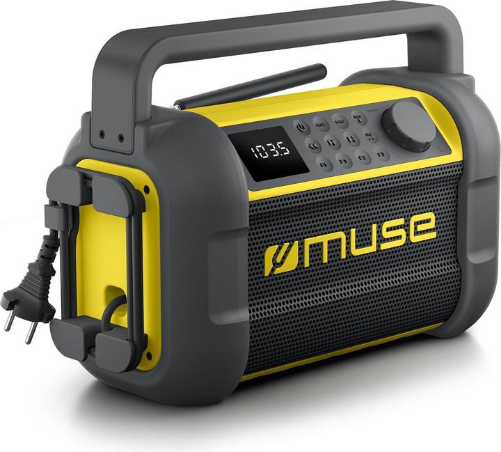 Image du produit Muse M-928 BTY Enceinte radio pour site d'emploi, noir/jaune (FM, Bluetooth, NFC)