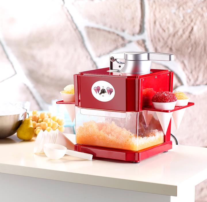 Produktbild Rosenstein & Söhne Shaved-Ice-Maker inkl. 4 Kunststoff-Eisbechern und 4 Servierhalter