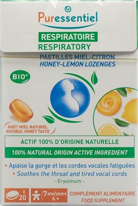 Produktbild Puressentiel Lutschtablette Atemwege Honig-Zitrone Lutschtabl (20 Stück)